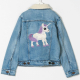 Girl’s Denim Jackets With Furry collar