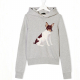 Women's fleece knit hoodies with 3D embroidered
