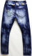 2021 MLM037# Printed denim + denim stitching jeans
