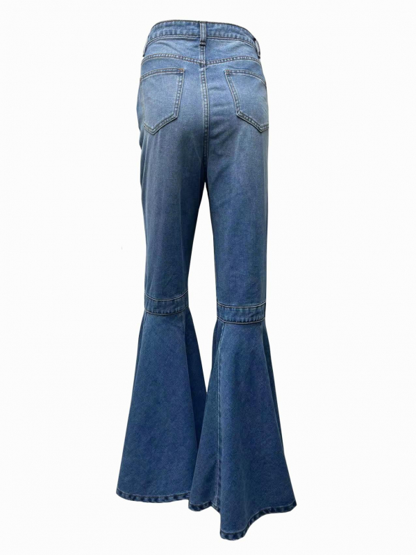 Girls High-waisted skinny flared jeans - MNH005
