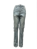 Gril's Jeans With Shirring Panel MNH006